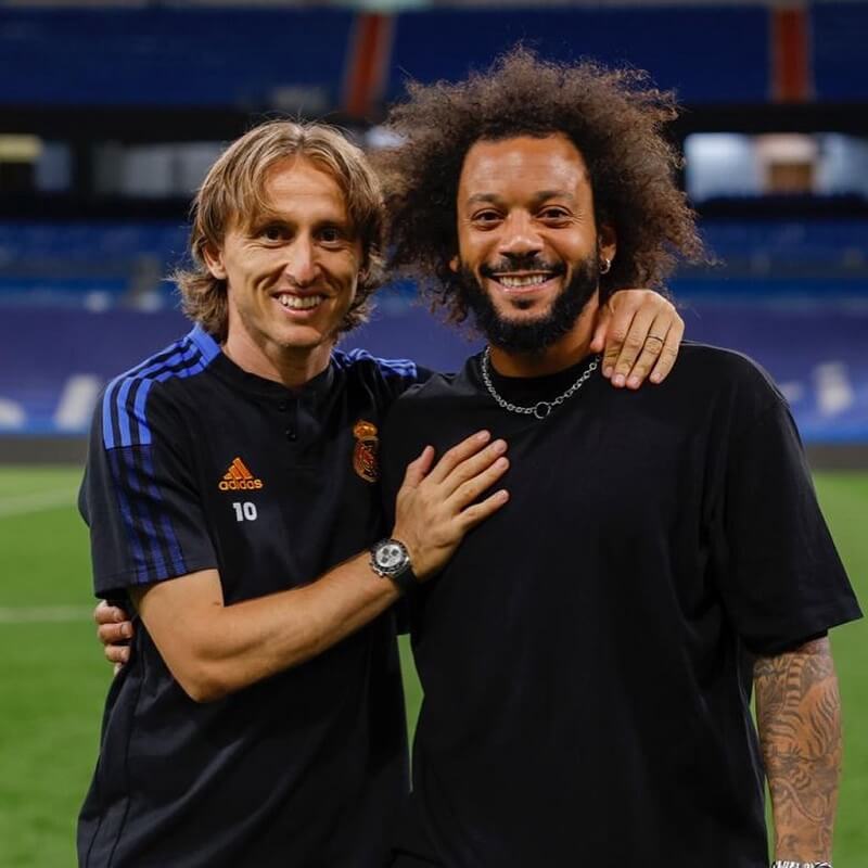 hình nền Luka Modrić cùng đồng đội cũ Marcelo