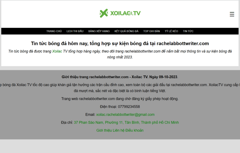 Địa chỉ liên hệ với Xoilac TV